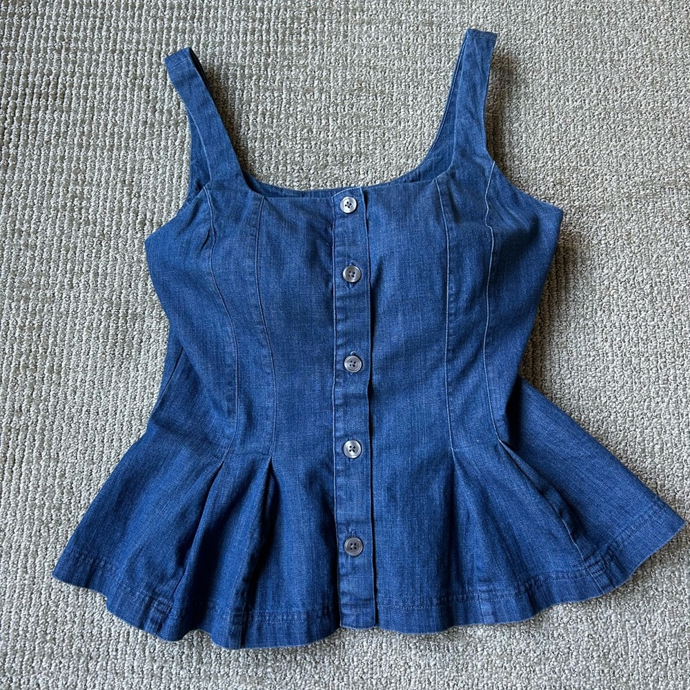 Stylish Blue Denim Button-Up Top